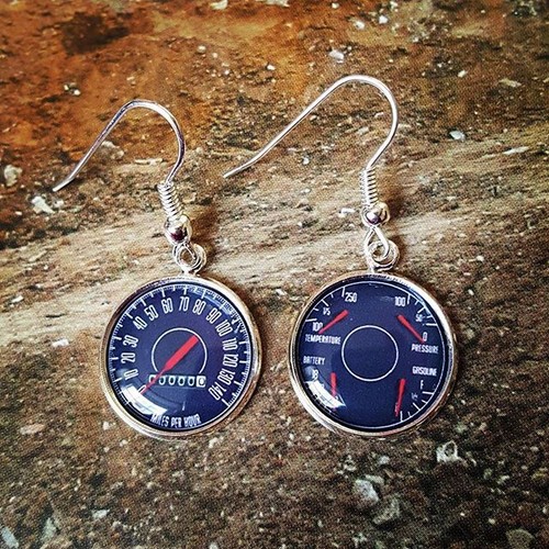 Unique car dial - car, earrings